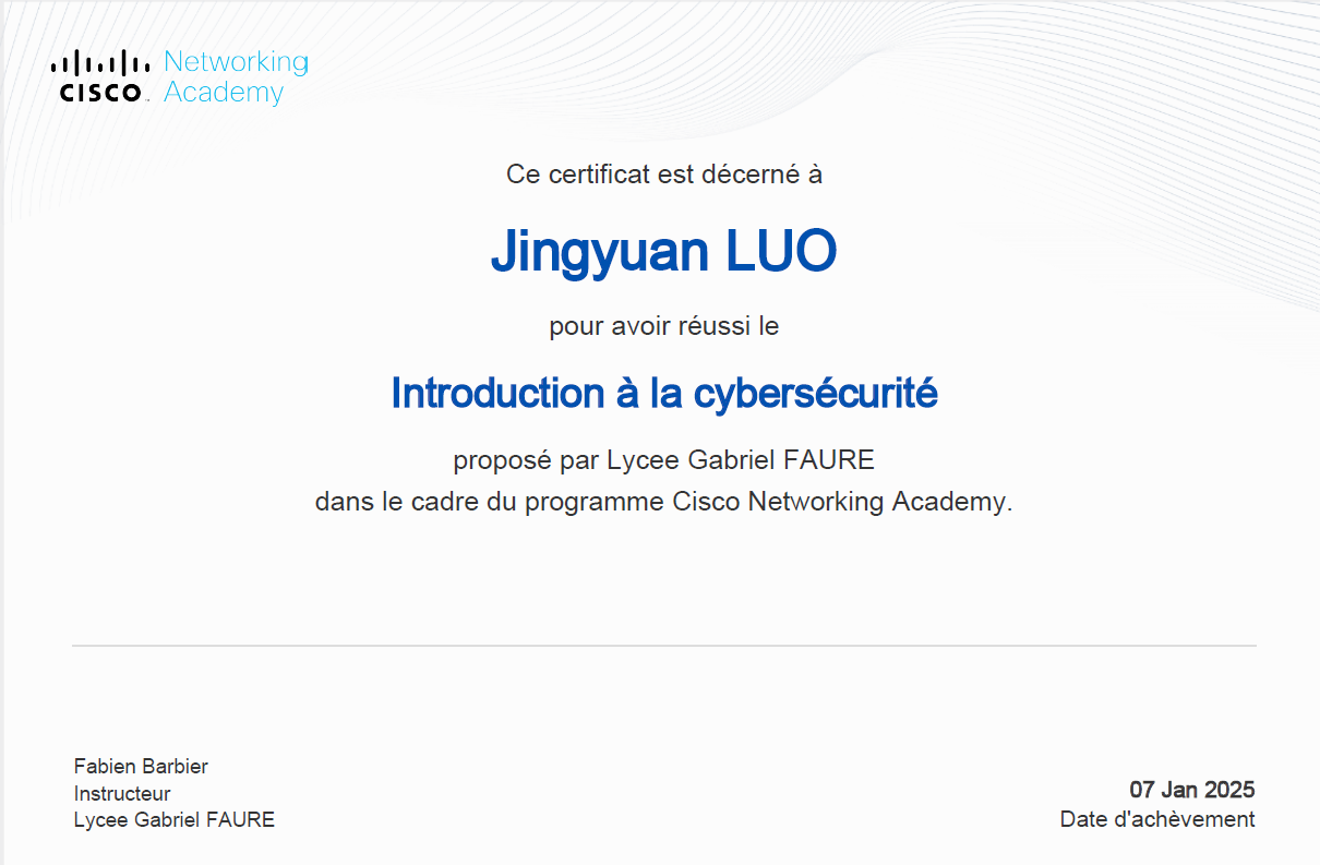 Introduction à la Cybersécurité